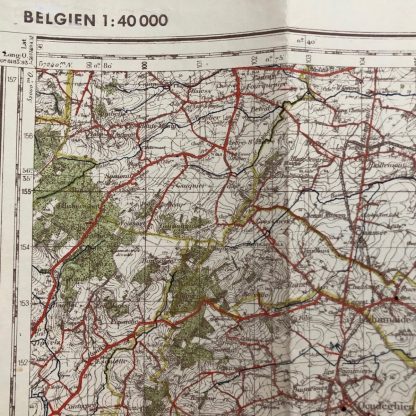 Original WWII German Heereskarte (map) Ath Belgium