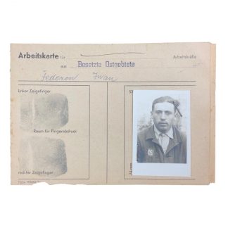 Original WWII German OST Arbeiter (forced labour) workers pass