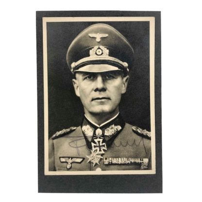 Original WWII German autograph field Marshall Erwin Rommel