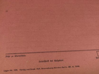Original WWII German document 'Geheime Kommandosache'