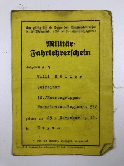 Original WWII German Heeresgruppen-Nachrichten-Regiment 570 grouping