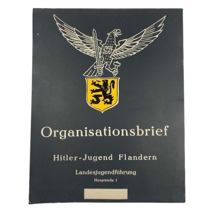 Original WWII Flemish Hitler-Jugend Organisationsbrief Flandern