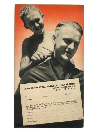 Original WWII Dutch Waffen-SS volunteer recruitment folder/poster