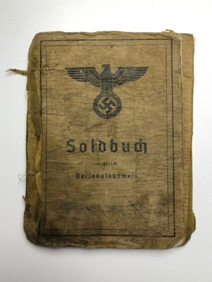 Original WWII German KIA bloodstained Soldbuch and Erkunngsmarke ‘Battle of Salerno – Italy’