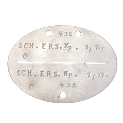 Original WWII German Erkennungsmarke Schwere-Ersatz-Kompanie 1/77