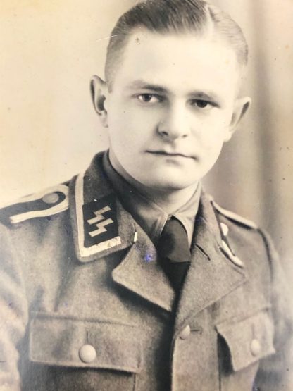Original WWII German Waffen-SS portrait on wood