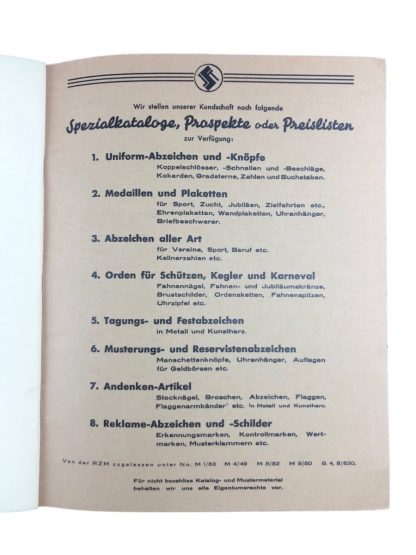 Original WWII German Steinhauer & Lück catalog 1939