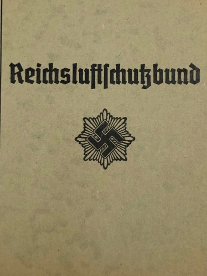 Original WWII German Luftschutz Mitglieds Ausweis
