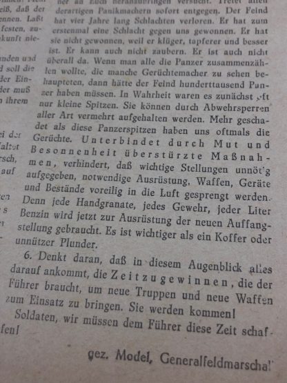 Original WWII German Leaflet 'An die Soldaten des Westheeres!'