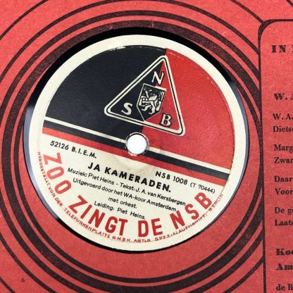Original WWII Dutch NSB LP Originele WWII Nederlandse NSB LP