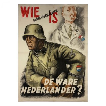 Original WWII Dutch Waffen-SS poster ‘De ware Nederlander’