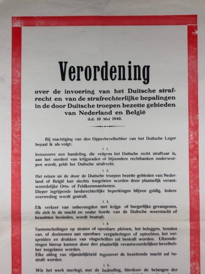 Original WWII German poster for the invasion of the Holland & Belgium – May 1940