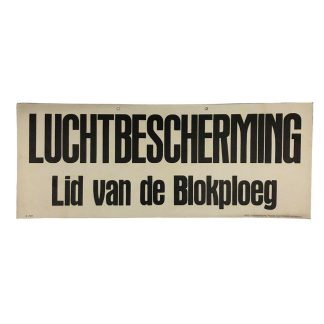 Original WWII Dutch ‘Luchtbeschermingsdienst’ carton sign