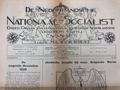 Original WWII Dutch N.S.N.A.P. newspaper Originele WWII N.S.N.A.P. krant
