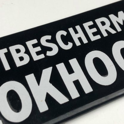 Original WWII Dutch ‘Luchtbescherming’ enamel door sign Blokhoofd