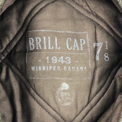 Original WWII Canadian Brill-Cap beret 1943 Originele WWII Canadese baret 1943