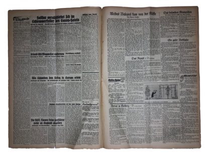Original WWII German 'Gegen England - Marine Frontzeitung' 1941 Originele WWII Duitse krant 'Gegen England - Marine Frontzeitung' 1941