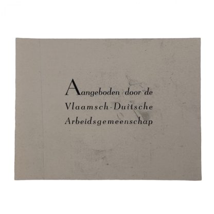 Original WWII Belgian label Vlaamsch-Duitsche Arbeidsgemeenschap