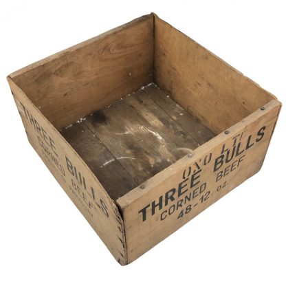 Original WWII British corned beef crate