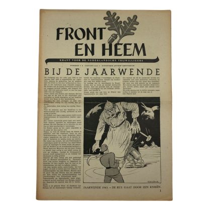 Original WWII Dutch Waffen-SS volunteer newspaper Front en Heem January 1943