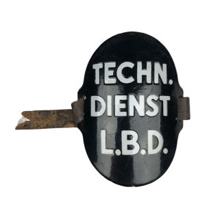 Original WWII Dutch ‘Luchtbeschermingsdienst’ arm shield Technische Dienst