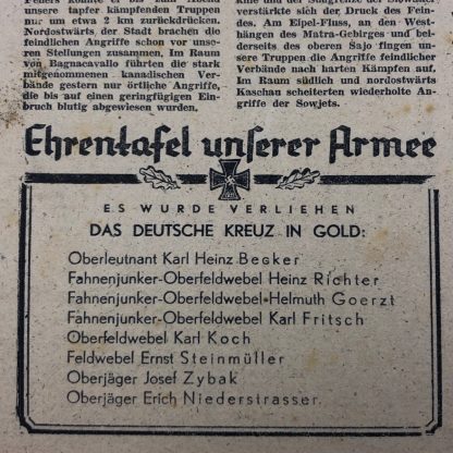 Original WWII German ‘West-Kurier Nachrichtenblatt für die Soldaten einer Armee’ Battle of the Bulge!