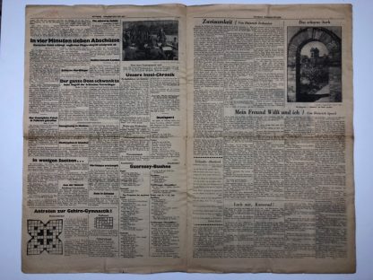 Original WWII German ‘Deutsche Guernsey – Zeitung’ 3 July 1943