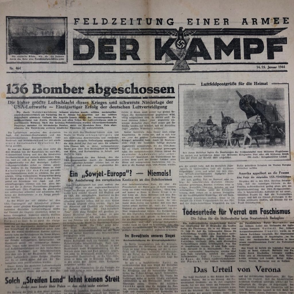 Original WWII German 'Feldzeitung einder Armee - Der Kampf' 14/15 ...