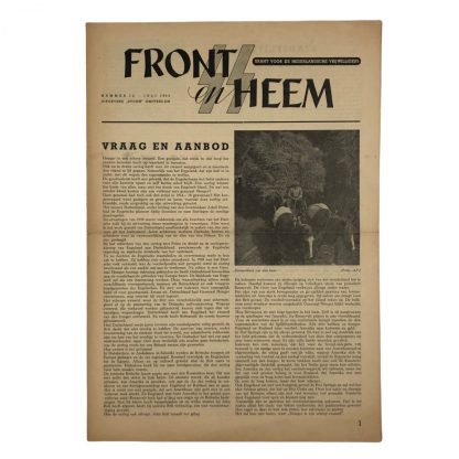 Original WWII Dutch Waffen-SS volunteer newspaper Front en Heem July 1943