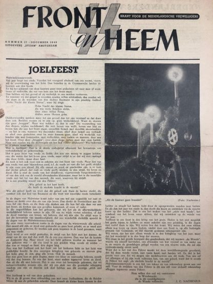 Original WWII Dutch Waffen-SS volunteer newspaper Front en Heem 17 december 1943