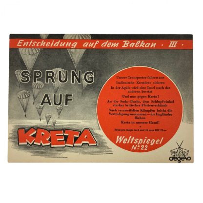 Original WWII German postcard Sprung auf Kreta