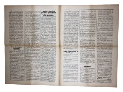 Original WWII Dutch NSNAP newspaper – 16 July 1938