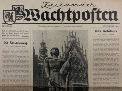 Original WWII German newspaper ‘Zeeländer Wachtposten’ – Zeeland
