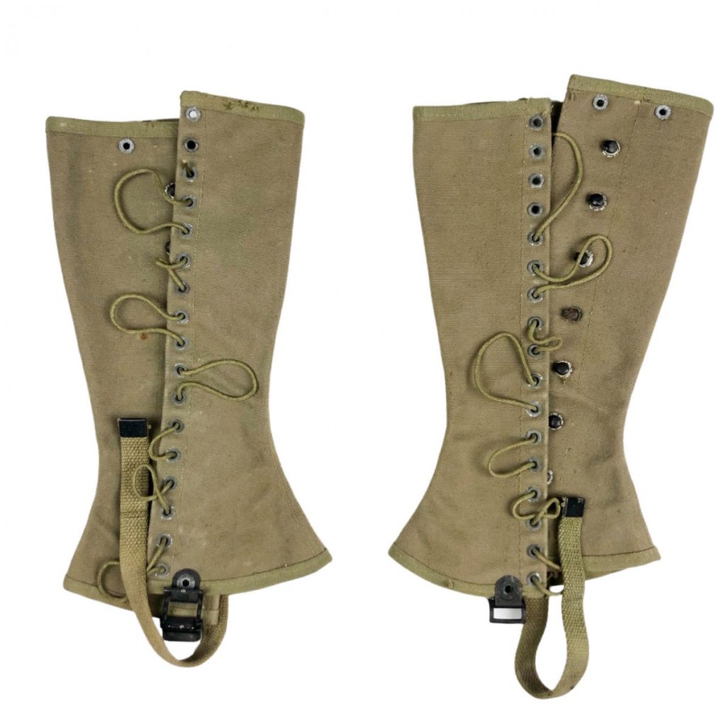 Original WWII US army M1938 gaiters Oorlogsspullen.nl Militaria shop