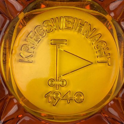 Original WWII German glass ‘Kriegsweinachten 1940’ ashtray