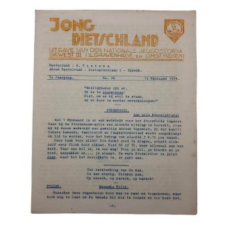 Original WWII Dutch Jeugdstorm ‘Jong Dietschland’ newspaper ‘S-Gravenhage en omstreken