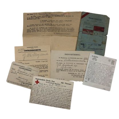 Original WWII Dutch document grouping IJmuiden/Velsen