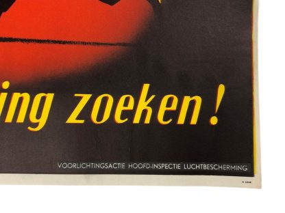 Original WWII Dutch ‘Luchtbeschermingsdienst’ poster Alarm