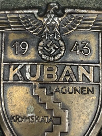 Original WWII German Kuban shield