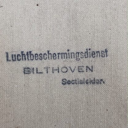 Original WWII Dutch ‘Luchtbeschermingsdienst’ armband and map Bilthoven