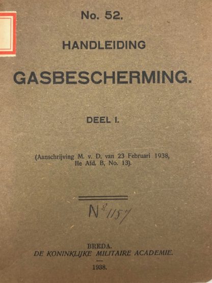Original Pré 1940 Dutch army gas protection manuals