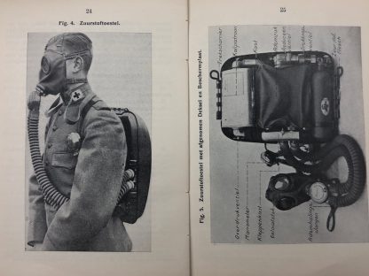 Originele Pré 1940 Nederlands leger gasbescherming handleidingen