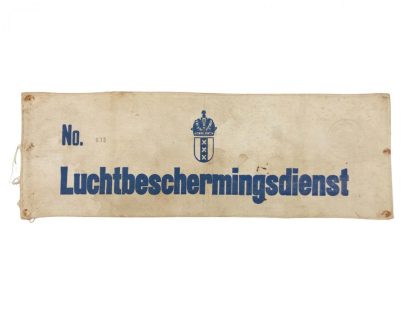 Original WWII Dutch ‘Luchtbeschermingsdienst’ armband and ID card Amsterdam