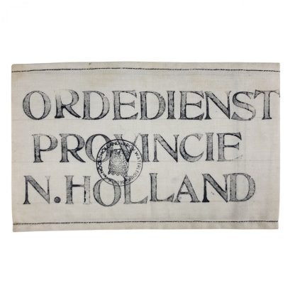 Original WWII Dutch ‘Luchtbeschermingsdienst’ ordedienst armband Noord-Holland
