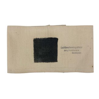 Original WWII Dutch ‘Luchtbeschermingsdienst’ section leader armband Bilthoven