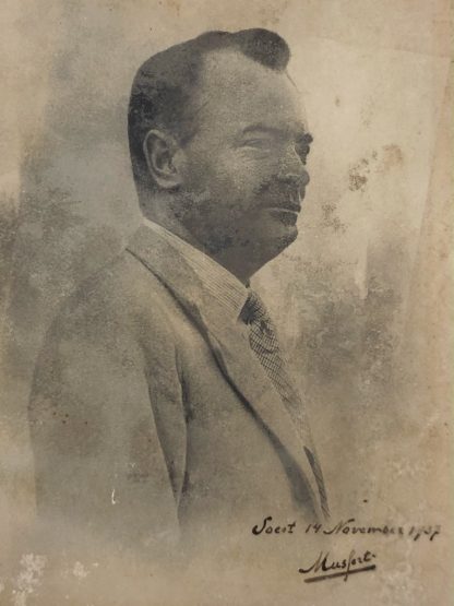 Original WWII Dutch NSB leader Anton Mussert portrait photo with autograph