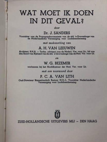 Original WWII Dutch ‘Luchtbescherming’ information booklet