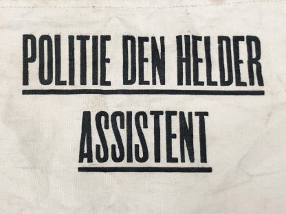 Original WWII Dutch Police assistance armband Den Helder