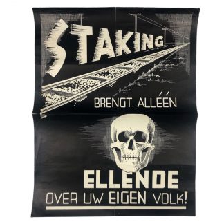 Original WWII Dutch railroad strike poster