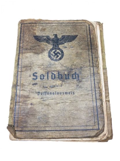 Original WWII German WH ‘Battle of the Bulge’ soldbuch with documents